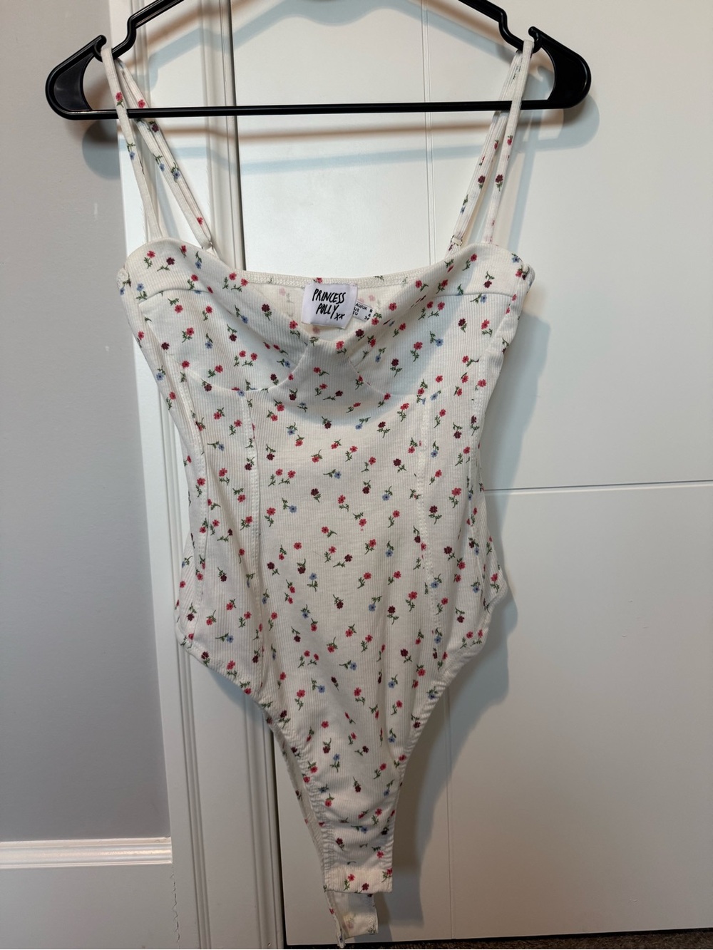 Princess Polly Floral Ribbed Bodysuit
